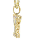 Diamond 10K Yellow Gold Letter "Y" Necklace | Appx. 13.5 Grams