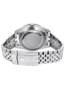 Diamond Iced Out Rolex Datejust 41 | 25 Carats Of Diamonds | Custom Roman Numeral Diamond Dial | Two Row | Jubilee Band