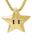 Gold Plated Franco Link Chain & Star Pendant | Appx. 20 Grams