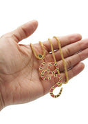 Gold Plated Franco Link Chain & Twisted Snake Pendant | Appx. 10 Grams