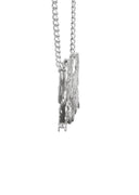 14K Ladies White Gold Diamond Cut Name Plate Necklace | Appx. 11.4 Grams
