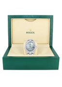 Diamond Iced Out Rolex Datejust 41 | 25 Carats Of Diamonds | Custom Teal Roman Diamond Dial | Two Row | Oyster Band