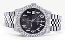 Womens Rolex Datejust Watch 16200 | 36Mm | Diamond Black Arabic Numeral Dial | Two Row 4.25 Carat Bezel | Jubilee Band