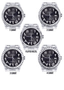 Diamond Mens Rolex Datejust Watch 16200 | 36 MM | Custom Arabic Diamond Dial | Oyster Band | Diamond Bezel