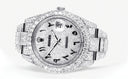 Diamond Iced Out Rolex Datejust 41 | 25 Carats Of Diamonds | Custom Arabic Diamond Dial | Two Row | Oyster Band