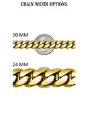 Gold Plated Iced Out Gucci Chain