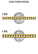 White Gold Plated Mens Byzantine Chain