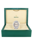 Womens Diamond Iced Out Rolex Datejust 41 | 25 Carats Of Diamonds | Custom Dawn Pink Dial | Two Row | Oyster Band