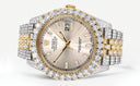 Diamond Iced Out Rolex Datejust 41 | 25 Carats Of Diamonds | Custom Dawn Pink Dial | Two Tone | Jubilee Band