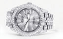 Diamond Iced Out Rolex Datejust 41 | 25 Carats Of Diamonds | Custom Silver Diamond Dial | Two Row | Jubilee Band