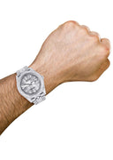 Diamond Iced Out Rolex Datejust 41 | 25 Carats Of Diamonds | Custom Silver Diamond Dial | Two Row | Jubilee Band