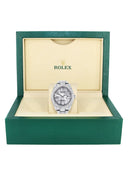 Diamond Iced Out Rolex Datejust 41 | 25 Carats Of Diamonds | Custom Silver Diamond Dial | Two Row | Oyster Band