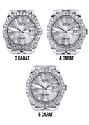 Rolex Datejust II Watch | 41 MM | Custom Silver Baguette Diamond Dial | Jubilee Band