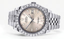 Rolex Datejust II Watch | 41 MM | Custom Crème Baguette Diamond Dial | Jubilee Band