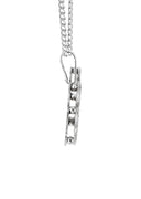 14K Ladies Diamond Cut with Diamonds Name Plate Necklace | Appx. 8.4 Grams