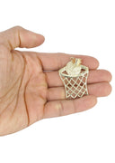 10K Yellow Gold Franco Chain & Gold Basketball Pendant | Appx. 14.7 Grams