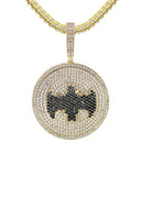 10K Yellow Gold Chain & Cz Batman Sign Pendant | Appx. 20.6 Grams