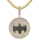 10K Yellow Gold Chain & Cz Batman Sign Pendant | Appx. 20.6 Grams