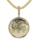 10K Yellow Gold Chain & Cz Batman Sign Pendant | Appx. 20.6 Grams