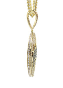 10K Yellow Gold Chain & Cz Batman Sign Pendant | Appx. 20.6 Grams