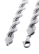 14K White Gold Chain - Solid Rope Chain