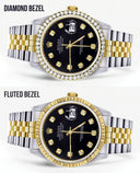 Gold Rolex Datejust Watch 16233 for Men | 36Mm | Black Dial | Jubilee Band