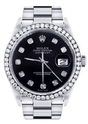 Mens Rolex Datejust  Watch 16200 | 36Mm | Black Dial | Oyster Band
