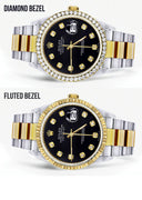 Gold Rolex Datejust Watch 16233 for Men | 36Mm | Black Dial | Oyster Band