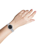 Diamond Rolex Watch | Diamond Bezel | 31MM | Black Diamond Dial | Jubilee Band
