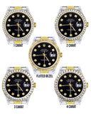 Gold Rolex Datejust Watch 16233 for Men | 36Mm | Black Dial | Oyster Band