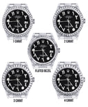 Diamond Mens  Rolex Datejust Watch 16200 | 36Mm | Black Arabic Diamond Dial | Oyster Band