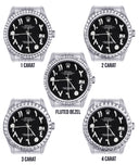 Diamond Mens Rolex Datejust Watch 16200 | 36Mm | Black Arabic Diamond Dial | Jubilee Band