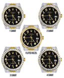 Gold & Steel Rolex Datejust Watch 16233 for Men  | 36Mm | Black Arabic Diamond Dial | Jubilee Band