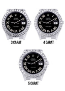 Rolex Datejust II Watch | 41 MM | Custom Black Roman Dial | Oyster Band