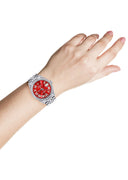 Womens Rolex Datejust Watch 16200 | 36Mm | Red Roman Numeral Dial | Jubilee Band