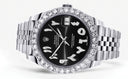 Rolex Datejust II Watch | 41 MM | Custom Black Arabic Diamond Dial | Jubilee Band