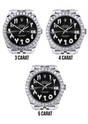 Rolex Datejust II Watch | 41 MM | Custom Black Arabic Diamond Dial | Jubilee Band