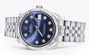 Diamond Rolex Watch | Fluted Bezel | 31MM | Blue Diamond Dial | Jubilee Band