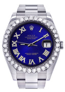 Rolex Datejust II Watch | 41 MM | Custom Blue Roman Dial | Oyster Band