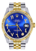 Mens Rolex Datejust Watch 16233 Two Tone | 36Mm | Blue Arabic Dial | Jubilee Band