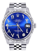 Mens Rolex Datejust Watch 16200  | 36Mm | Blue Arabic Dial | Jubilee Band