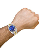 New Style | Gold & Steel Rolex Datejust Watch | 36Mm | Blue Arabic Diamond Dial | Oyster Band