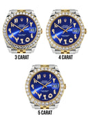 Rolex Datejust II Watch | 41 MM | 18K Yellow Gold & Stainless Steel | Custom Blue Arabic Dial | Jubilee Band