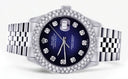 Mens Rolex Datejust Watch 16200 | 36Mm | Blue Black Dial | Two Row 4.25 Carat Bezel | Jubilee Band
