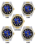 Gold & Steel Rolex Datejust Watch 16233 for Men  | 36Mm | Blue Black Arabic Diamond Dial | Jubilee Band