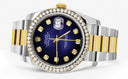 New Style | Diamond Gold Rolex Watch For Men | 36Mm | Blue Black Dial | Oyster Band