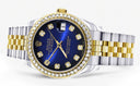 Diamond Gold Rolex Watch | Diamond Bezel | 31MM | Blue Black Dial | Jubilee Band