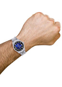 Mens Rolex Datejust Watch 16200  | 36Mm | Blue Black Arabic Dial | Jubilee Band