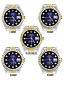 Diamond Gold Rolex Watch For Men 16233 | 36Mm | Blue Dial | Oyster Band