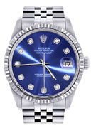 Womens Rolex Datejust Watch 16200  | 36Mm | Blue Dial | Fluted Bezel | Jubilee Band